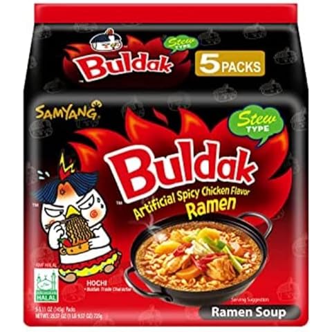 SPICEHUB SAMYANG STEW TYPE HOT Chicken Flavour Ramen Noodles, (Pack of 5) Cover