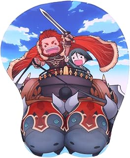 Ace Mall Fate/Zero Weber and Rider 3D Mouse Pads with Silicone Gel Wrist Rest Anime Gaming Mousepads Lycra Skin (MP0057)