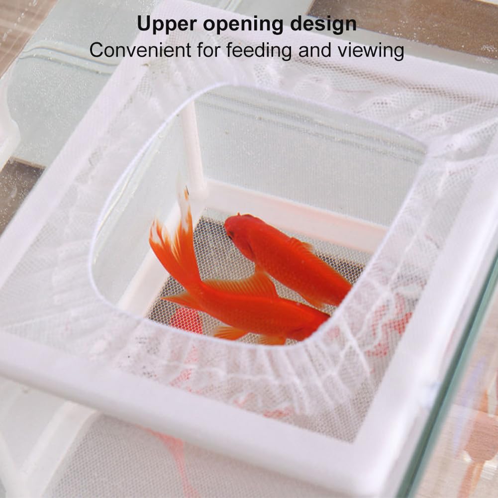Boîte D'Élevage De Poissons, Filet D'Élevage Aquarium, Boîte D'isolation pour Aquarium, avec 4 Ventouses, Incubateur de Poissons D'aquarium pour Poisson Réservoir, 16 * 14 * 15CM