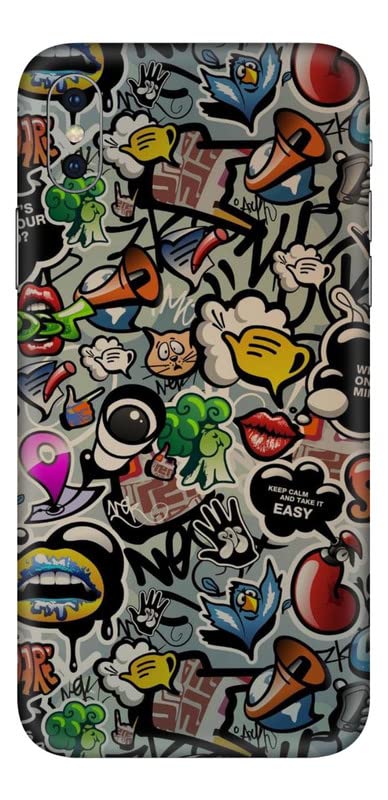 WRAP CRAFT Mobile Skin Sticker Compatible with Apple iPhone Xs Skin Not Back Cover, Camera & Back Protector Mobile Skin Wrap; iPhone XS-KE-282- Best and cheap mobile covers in India