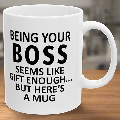 Miniatura 2 de Funny Boss Gift Mug for Birthday Christmas 11oz Coffee Cup Being Your Boss Is Gift Enough But Heres a Mug