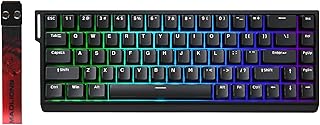 YUNZII x MADLIONS MAD68 HE Activa rápidamente el Teclado de Juego mecánico magnético de Cable 60% Interruptor de Efecto Hall de accionamiento Ajustable, Tapa de Clave PBT RGB Plug (Negro)