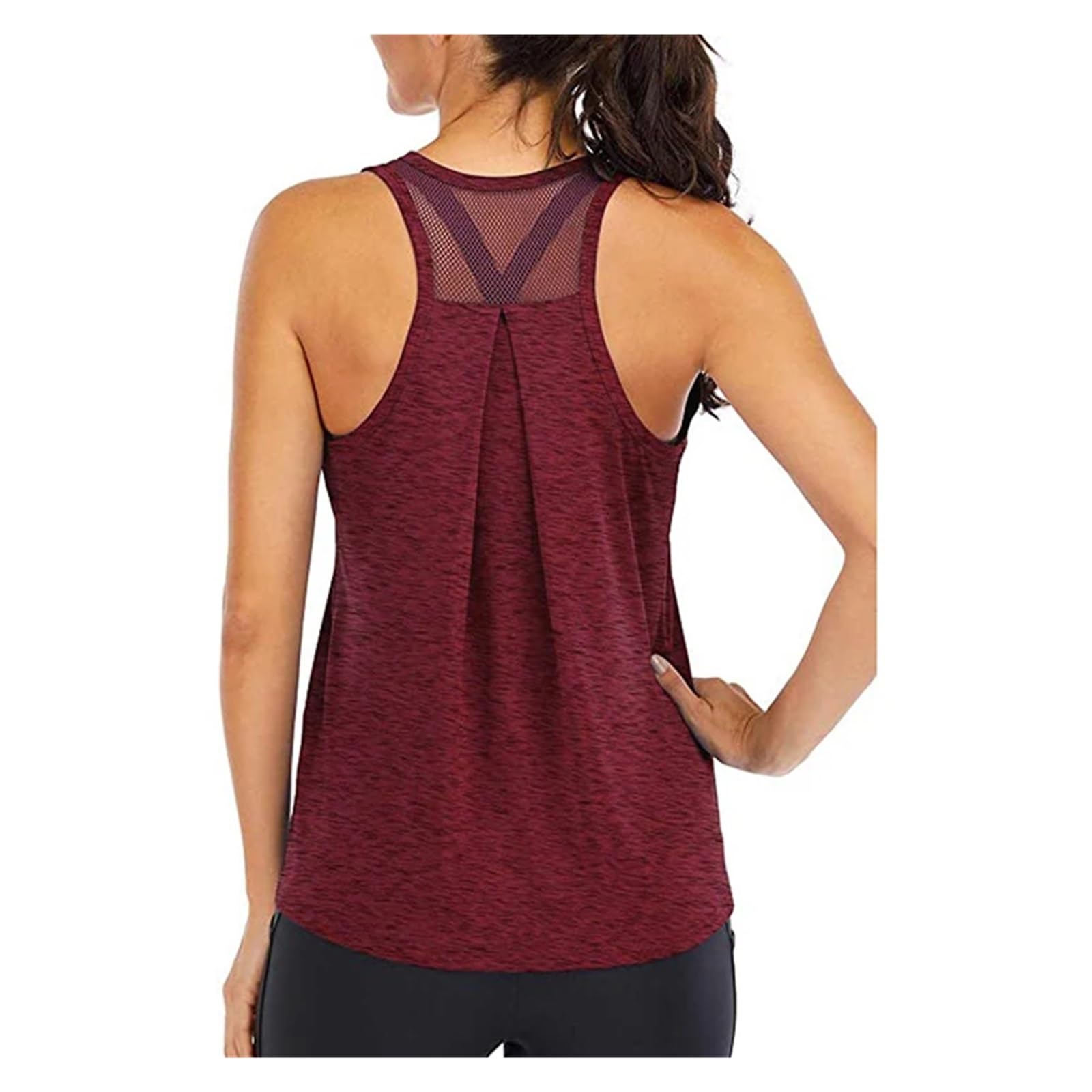 Canotte da allenamento da donna Camicie da donna fitness Camicetta da corsa allentata senza maniche da allenamento T-shirt sportive Abbigliamento sportivo da allenamento Canotta da yoga casual(B,XL)