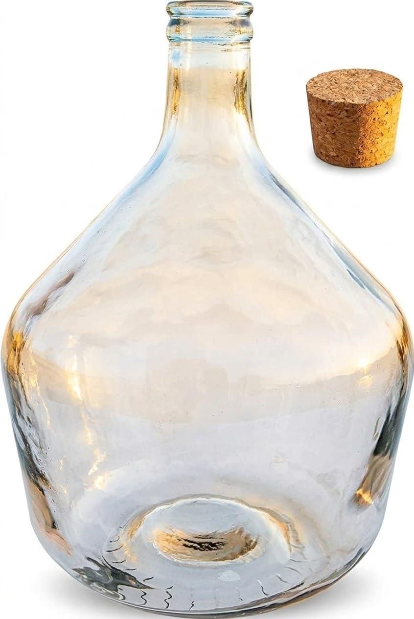 lilawelt24 10 L Glasballon Weinballon Glas Flasche Wasserflasche Gäreimer Glasgärballon, Flasche, Glasflasche, Gallone