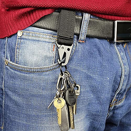 6 Pezzi Gancio Tattico, Portachiavi con Tessitura