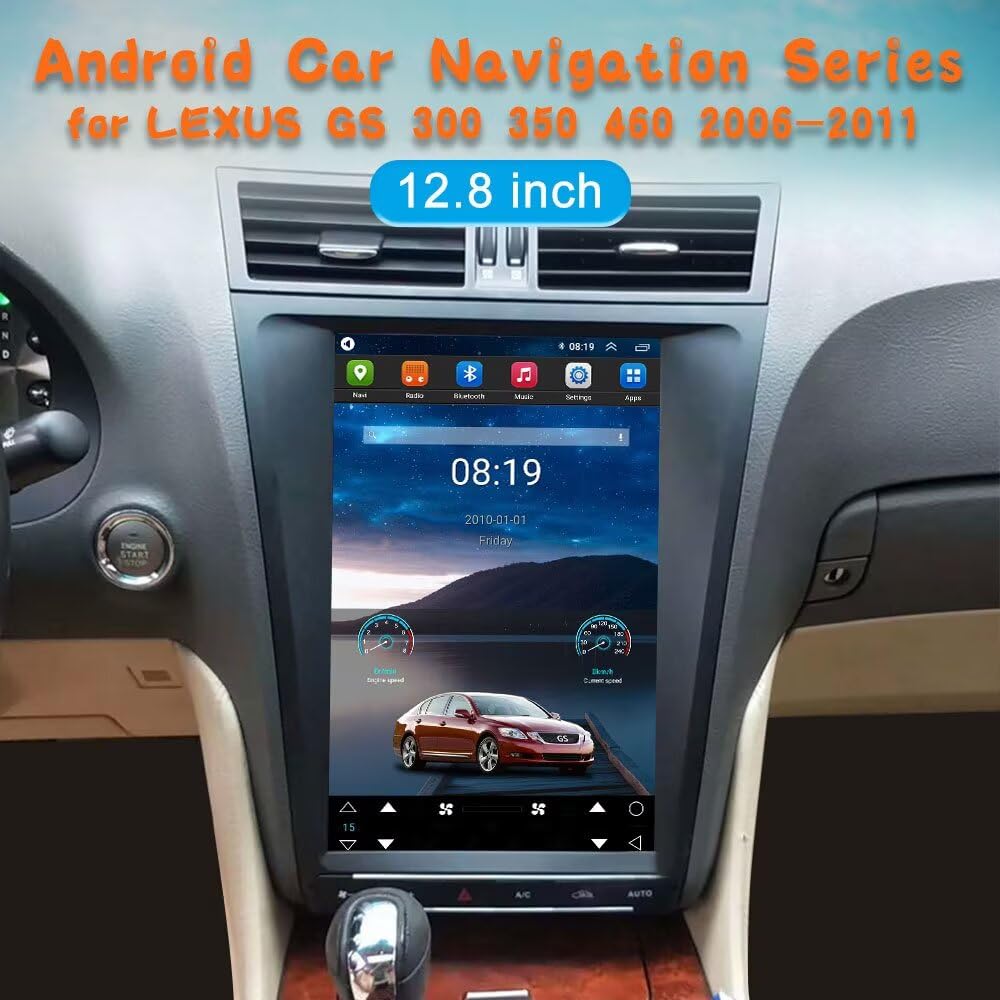 12.8 Inch Android 14 Head Unit for Lexus GS GS300 GS350 GS460 2006