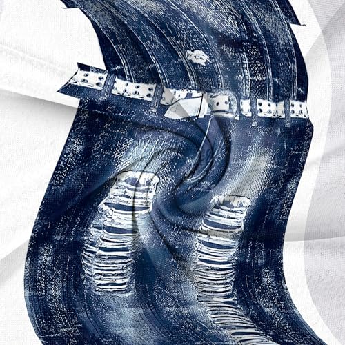 Image of SUZONANA Plus Size Denim Print Shirt Maxi Dresses for Curvy Women Casual Blue Jean Summer Outfits Long Short Sleeve Dress with Pockets Ladies 4XL