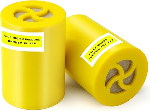 A-01 Filtro de ducha de repuesto compatible con cabezal de ducha y filtro de ducha filtrado Afina, para agua dura, elimina el cloro y otras