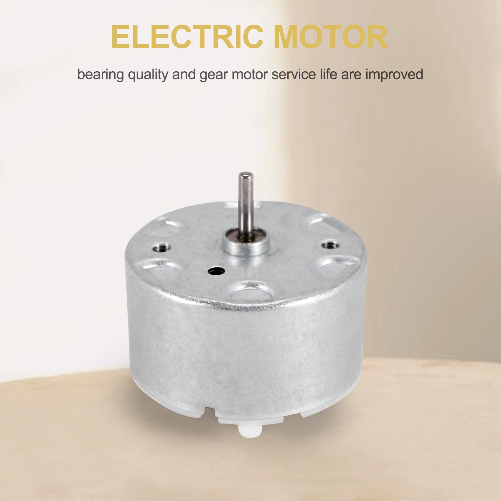 500 TB-12560 DC1.5-12V 2700 min Vitesse de rotation à vide 32 mm Diamètre Moteur DC Argent