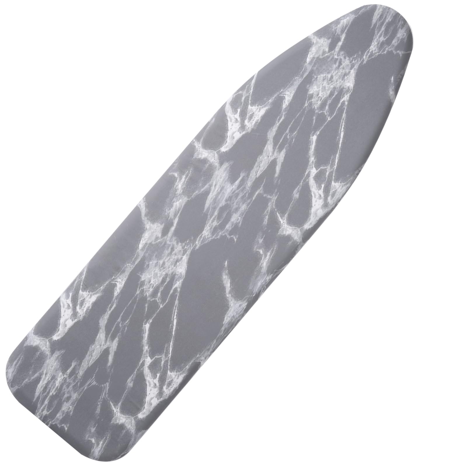 Seiritex Ironing Board Cover and Pad 54 x 15 inches, Thick Padding with Heat Reflective, Hook and Loop Fasteners with Elasticized Edges, Replacement Iron Board Cover Fit Standard Size (Gray Marble)
