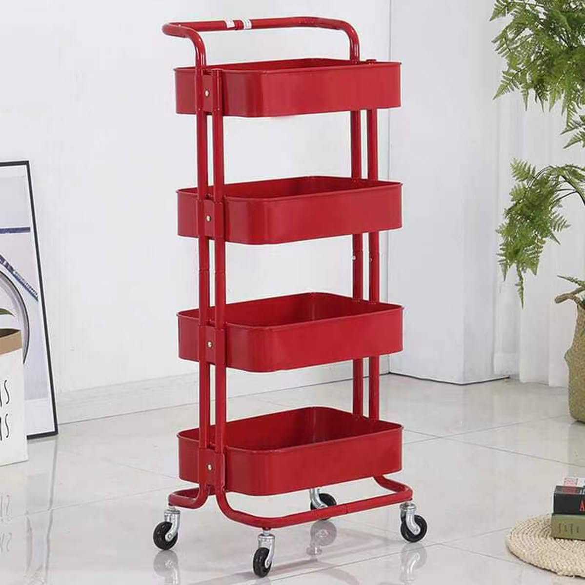 Amazon.co.jp: CFGZC キッチンワゴン 隙間収納 キャスター付き 調味料