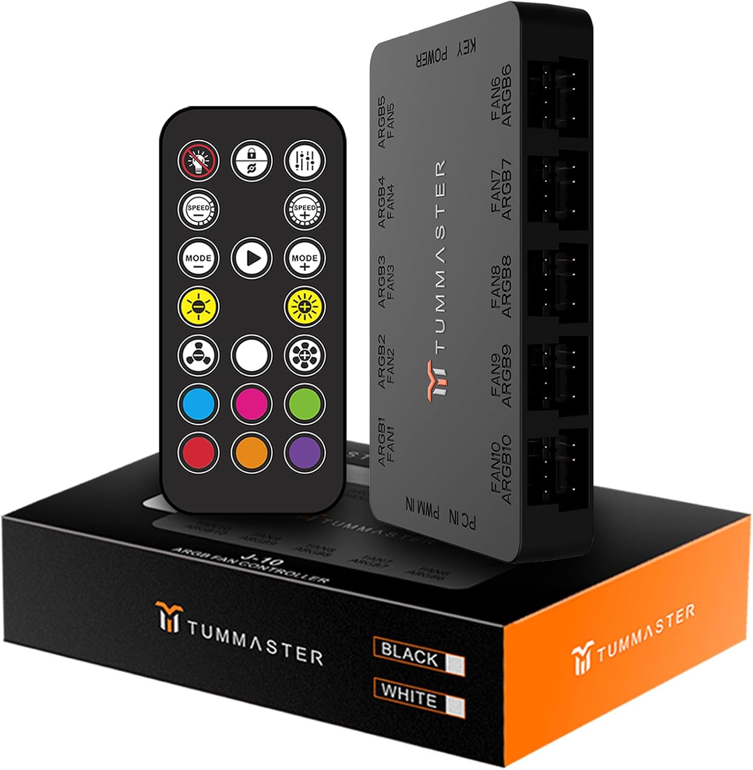 TUMMASTER J-10 ARGB Fan and PWM Hub Controller with RF Remote