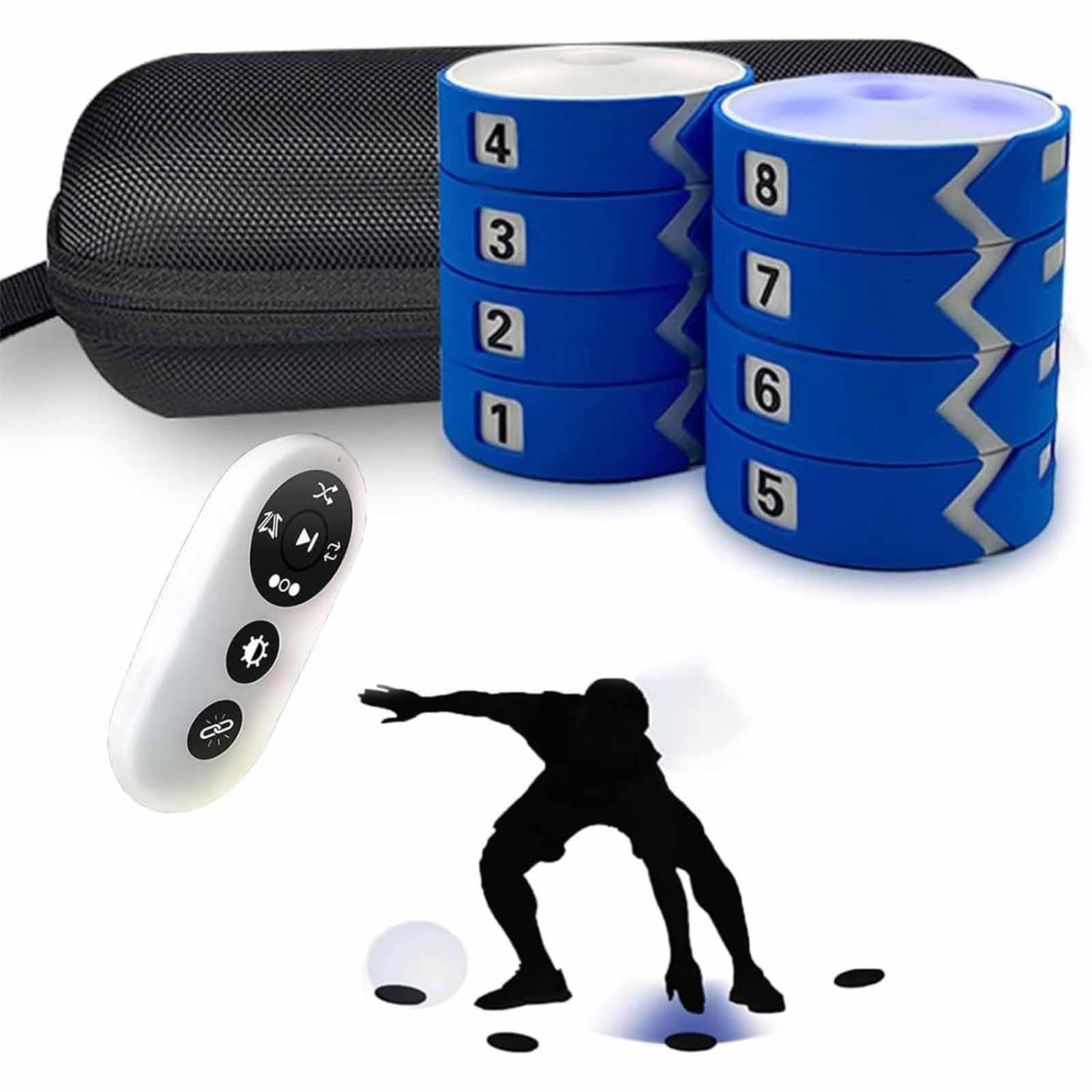 Lámpara De Entrenamiento De Reacción Ágil (4/6/8/10 Luces), Control Remoto + Panel Adhesivo Magnético, 4 Modos Y 4 Ajustes De Color, Ideal Para Entrenamiento Físico De Fútbol Y Boxeo. ,8 lights