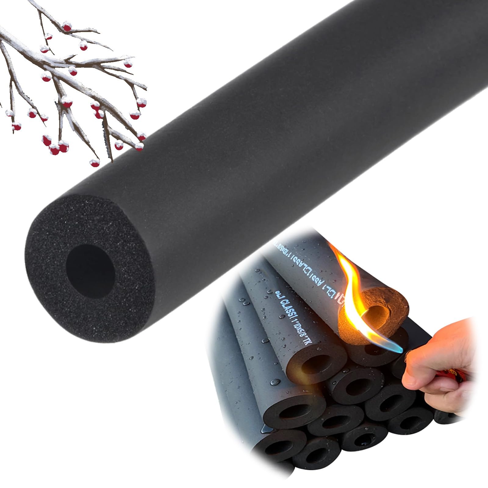 Amazon.co.jp: 断熱パイプ 保温 チューブ カバー 2m パイプ断熱材 内径