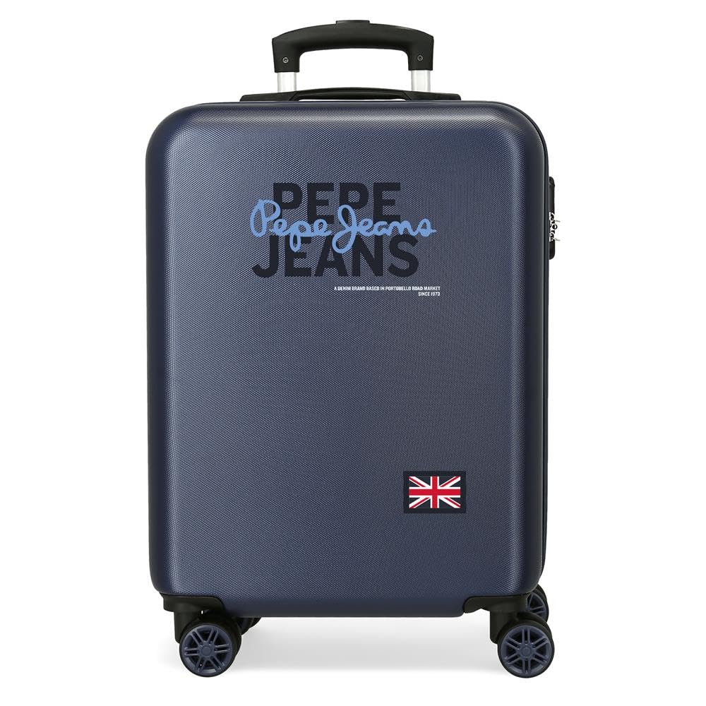 Pepe Jeans Seldon Walizka kabinowa niebieska 38 x 55 x 20 cm sztywna 2 kg zamek szyfrowy z boku ABS 2 kg 35 l bagaż podręczny by Joumma Bags, Niebieski, Talla única, walizka kabinowa