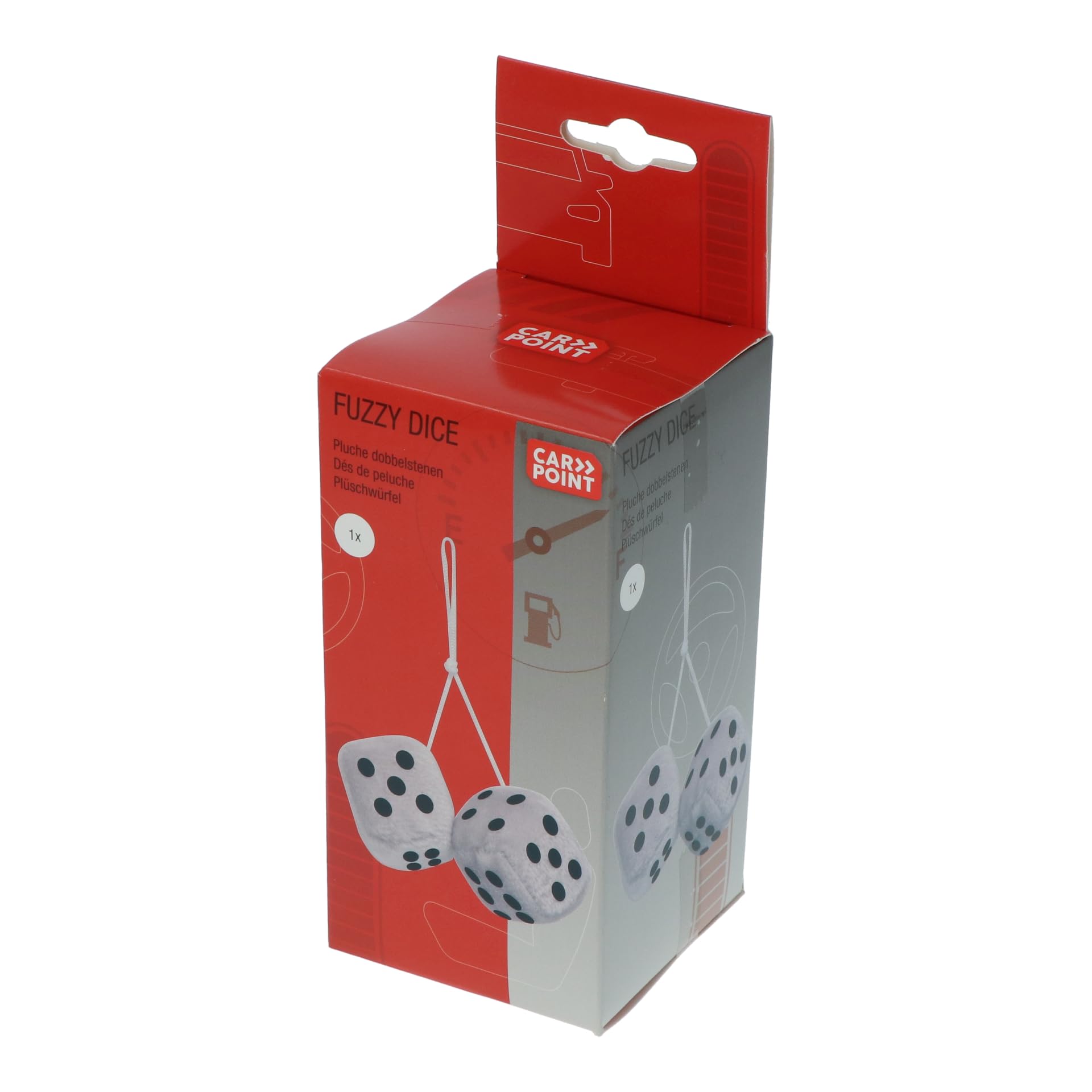 Dados de peluche blanco