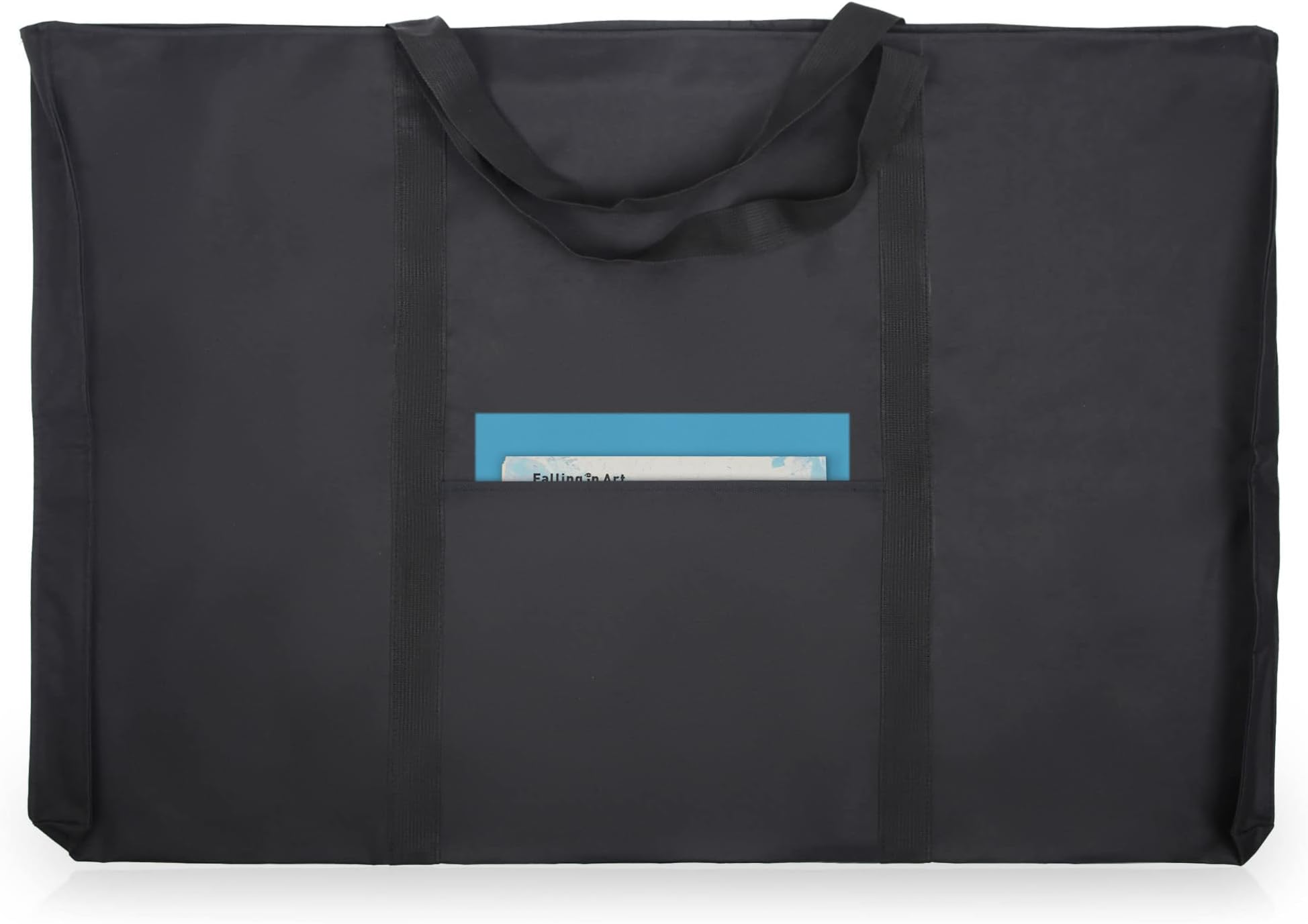 JJRING Dacron Light Weight Art Portfolio Tote Bag, 25'' x 37'' for 24'' x36'' Black Carrying Storage Case For Poster, Sketching, and Drawing