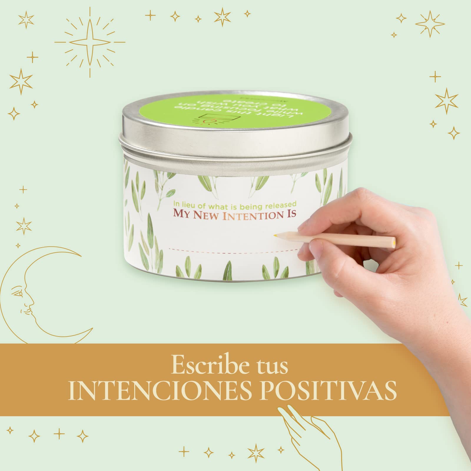 Magnífica Vela de Salvia Blanca Pura 101 de Larga duración, 6 onzas, Tiempo de combustión de 35 Horas, orgánica, Totalmente Natural, sin parafina, Calma, relaja, restaura el Cuerpo y la Mente.