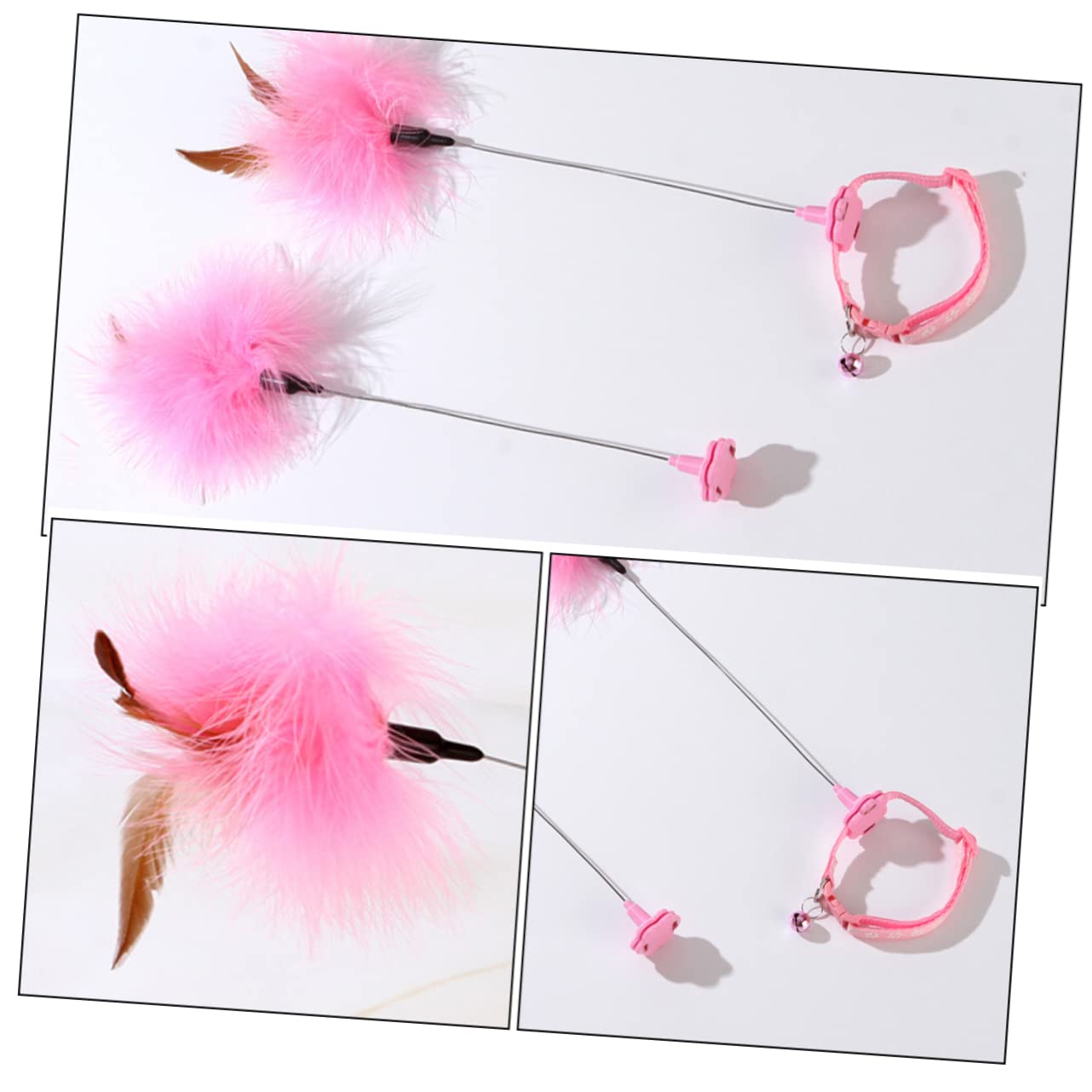 TOYANDONA 2 Pièces Interactifs pour Cannes à Plumes Amusantes pour Instinct de Chasse de Votre Chat Accessoires de Jeu pour Chat