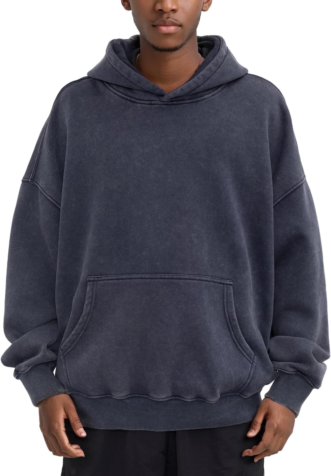 Mens Oversized Acid Wash Hoodies Heavyweight Vintage Washed Fleece Hoodie Sweatshirt for Men Women Streetwear