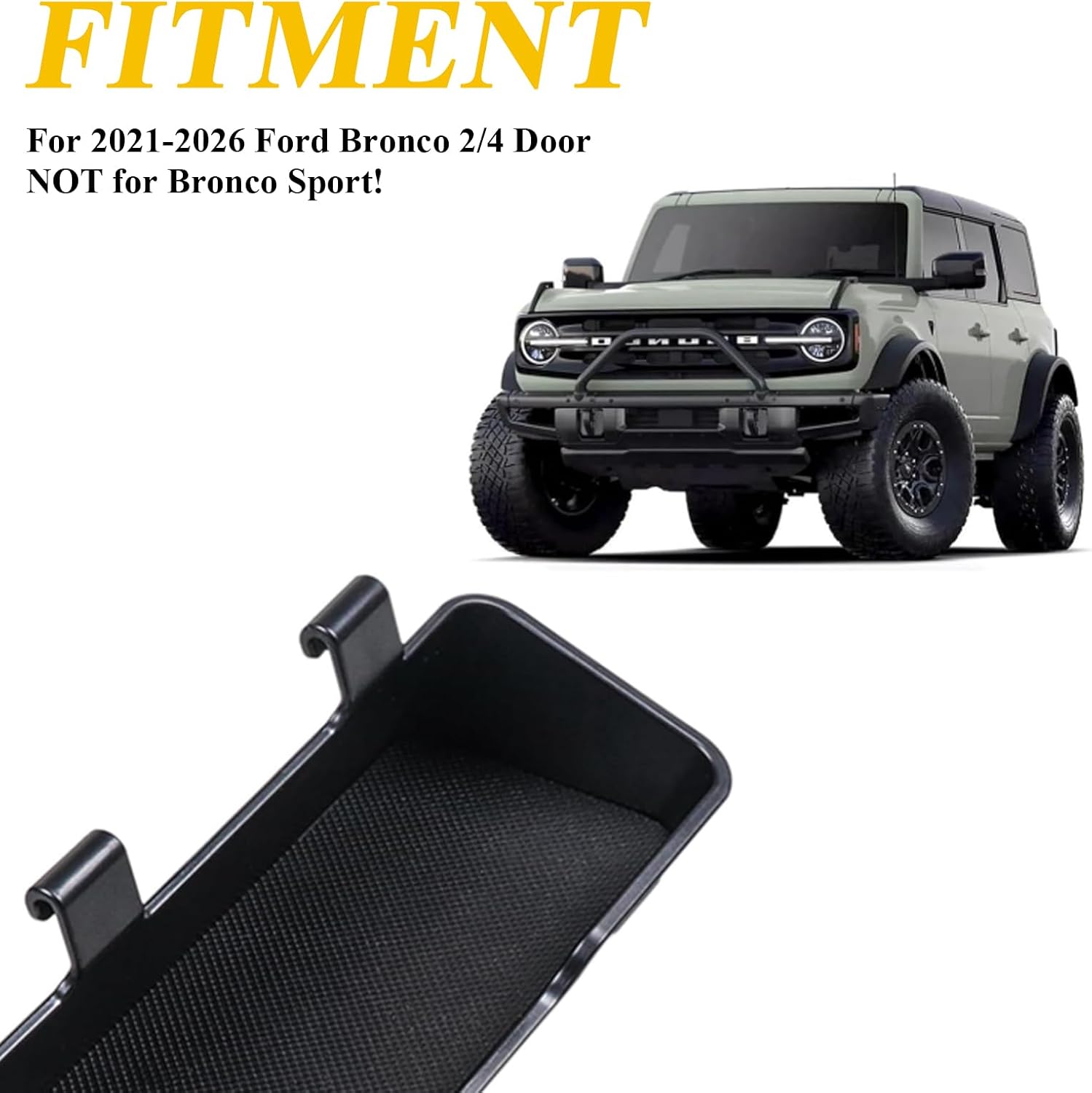 Sun Visor Sunglass Holder for 2021 2022 2023 2024 2025 2026 Ford Bronco 2/4 Door, Card Storage Box Sunglasses Glasses Holder, Sun Visor Organizer Interior Accessories