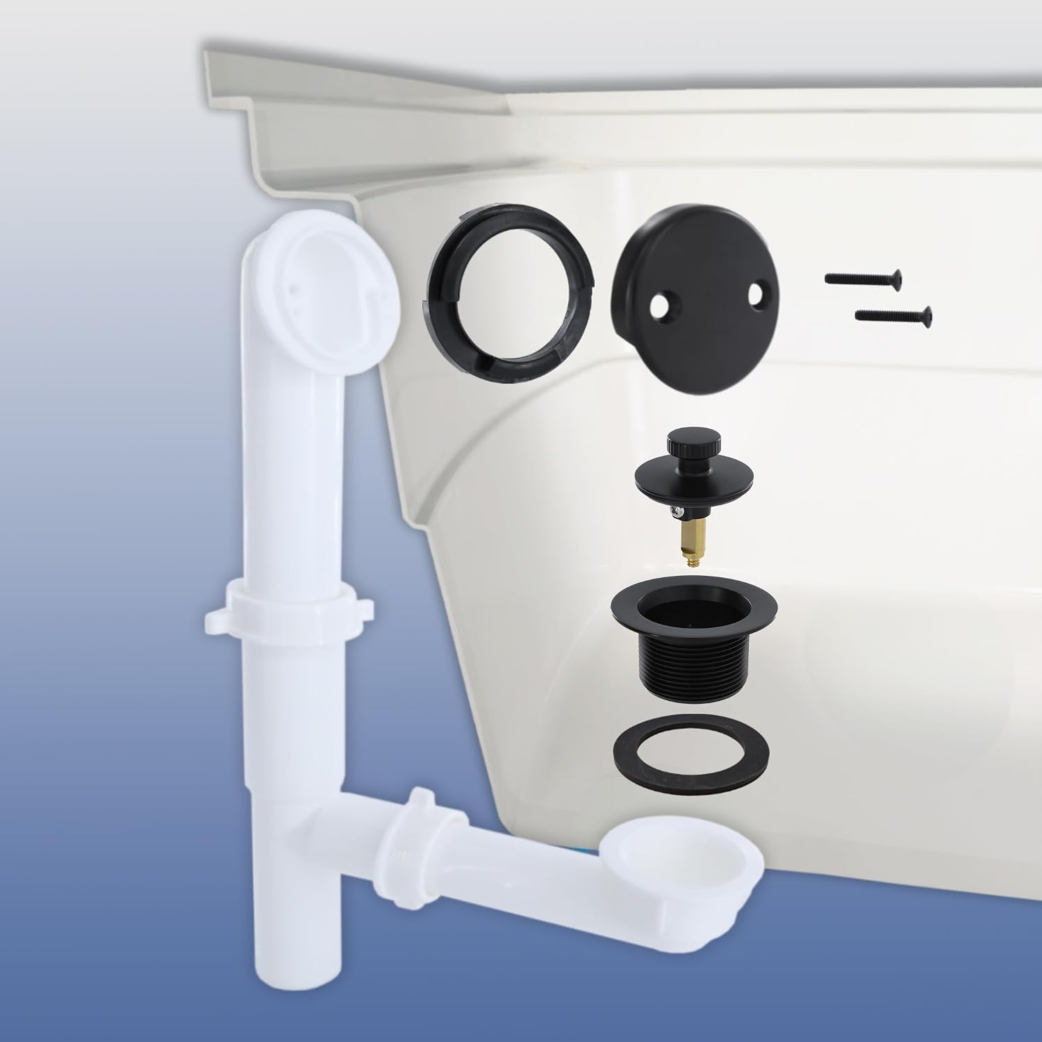 Danco Lift n Turn Drain Kit in Matte Black (12101)