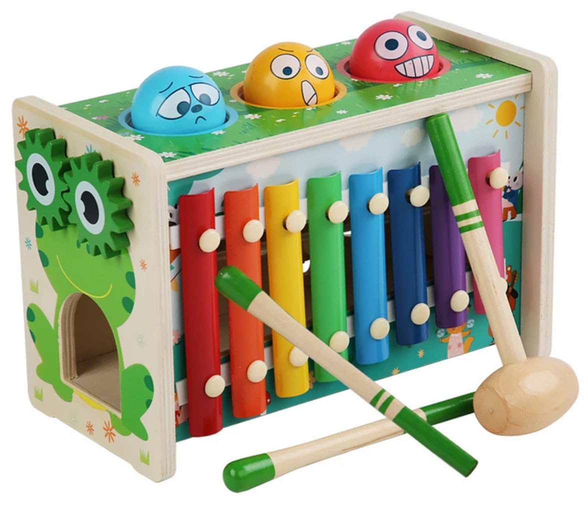 TOYARTSY Wooden Multifunctional Pounding Toy with Xylophone – Educational Toddler Activity Set, Includes Hammer Ball, Enhances Fine Motor Skills, Sensory Play, Cognitive Development for Kids (B0D48T1Z1L) Amazon Price History, Amazon Price Tracker