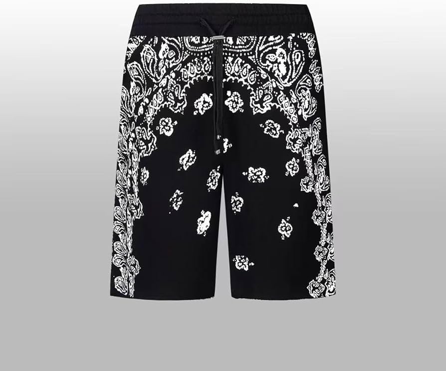 Amazon.co.jp: AMIRI アミリ バンダナ柄 ショートパンツ ブラック 