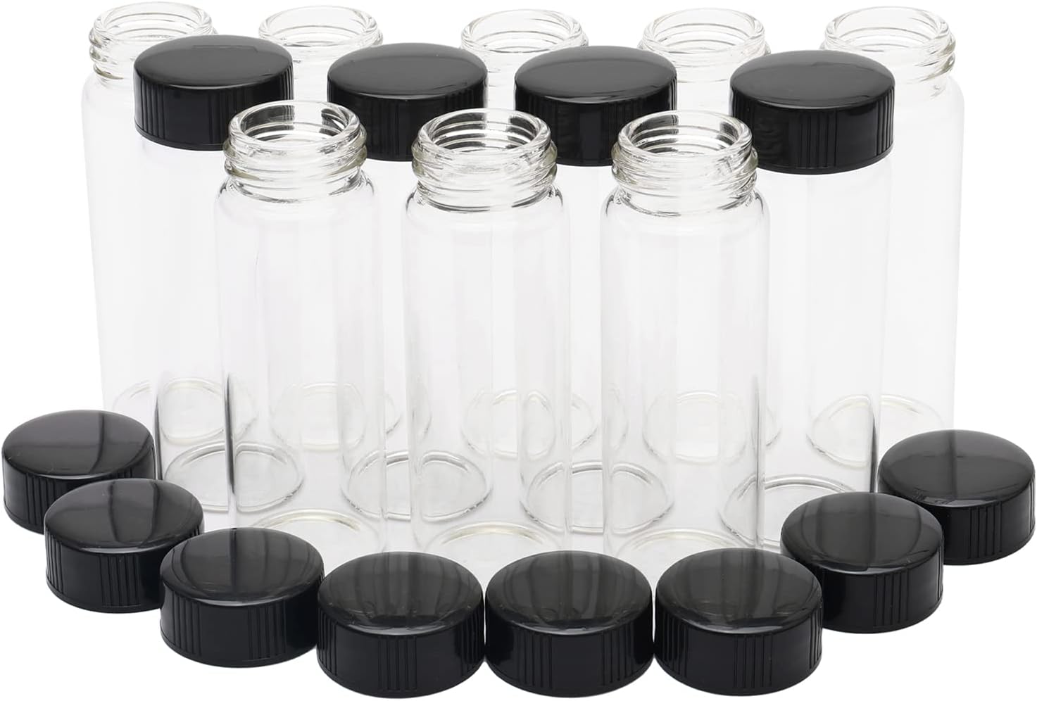 Clear Glass Vials with Screwcap 30ml Empty Vials Bottles