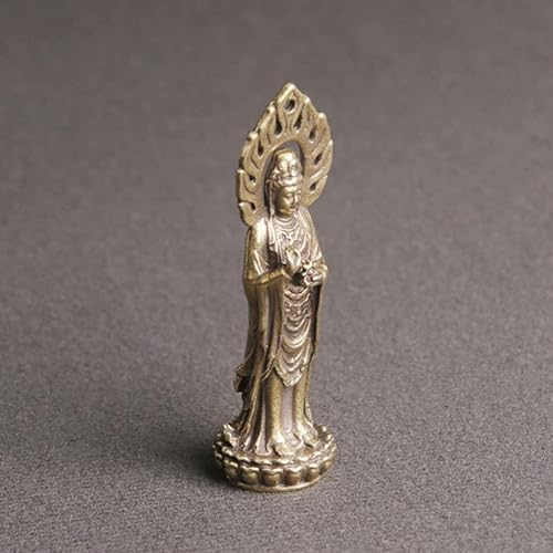 Miniatura 7 de Adorno de Budas Estatua de Buda Avalokitesvara Estatua de Buda Kuan Yin Buddhism Figurine Diosa de la Misericordia Figura de Buda Guan Jin en