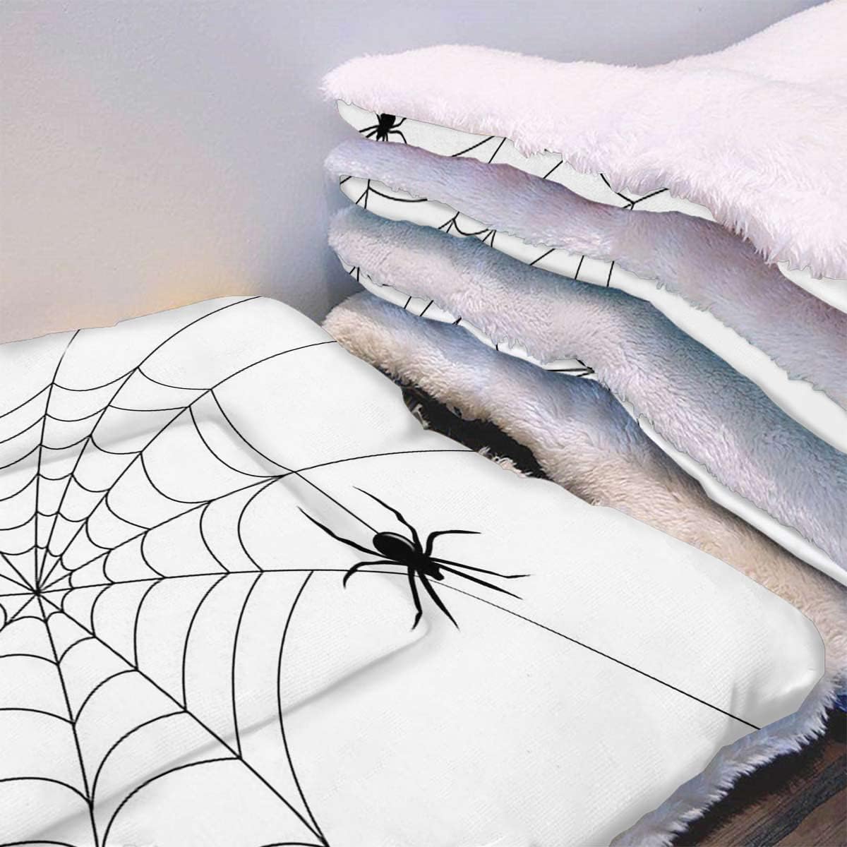 review Black White Dog Bed Mat Cartoon Gothic Fairytale Elements Self Warming Crate Pad with Soft Sherpa Top for Dogs, Cats, Pets by Animal 18