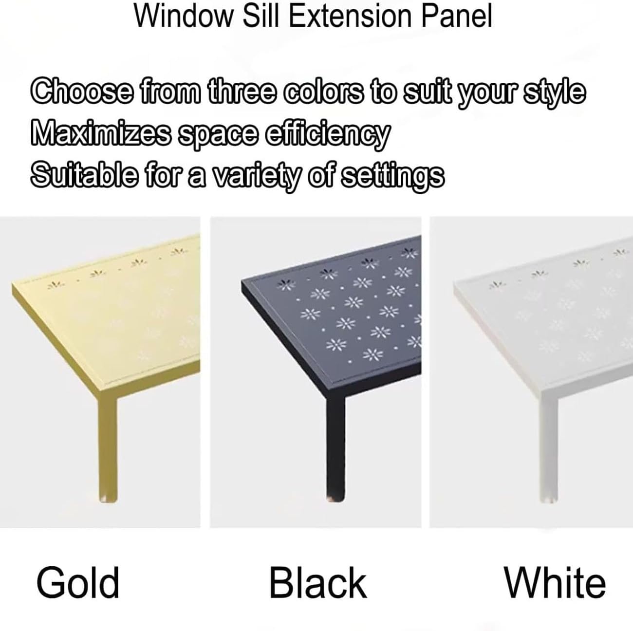 Minimalist Long Window Sill Extender For Plants | Adjustable Height Window Plant Shelf Indoor,Cat Windows Perch Extension Board For Sunbathing(Black,25X120CM)