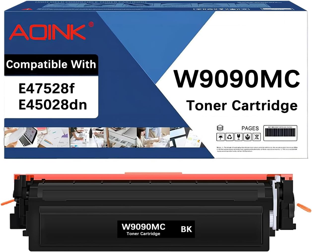 W9090MC Toner Cartridge Replacement for HP W9090MC Toner Cartridge Compatible with HP Color LaserJet Managed MFP E47528 E45028 E47528f E45028dn(1PK) (Black)