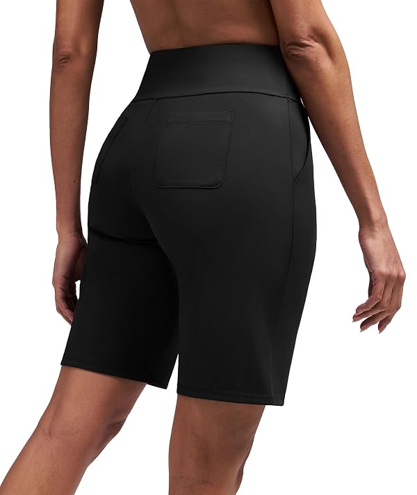 Alaroo Bermuda Athletic Workout Running Long Plus Size Shorts for Women High Waisted Biker Yoga Hiking Outdoors Gym Track Sports Recreation Clothes Black XL by Alaroo - Used condition - Image 2