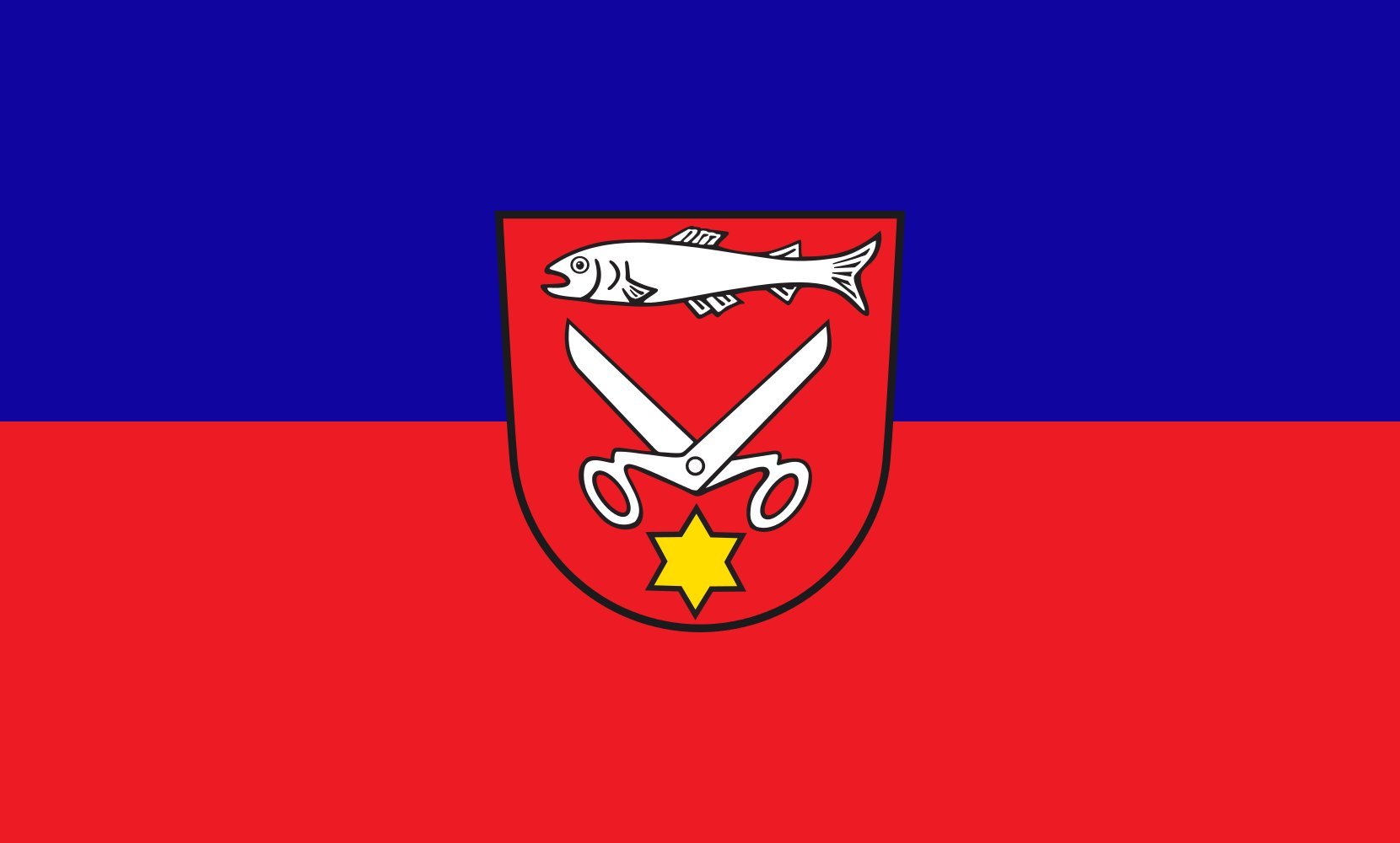 Drapeau Large Scheer | Pavillon paysage 90x150cm pour mât extérieur de mairie