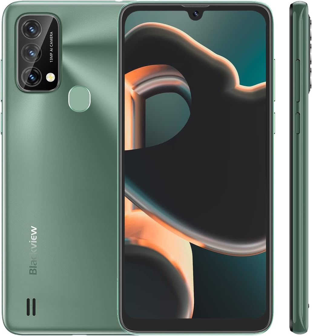 Blackview A50 (2022): Smartphone desbloqueado con pantalla HD+ 6.088, cámara 13 MP+5 MP y batería 4280 mAh 1 Blackview - Smartphone desbloqueado A50 (2022), Unisoc T310 Quad-Core 3 GB+64 GB, pantalla HD+ 6.088, cámara 13 MP+5 MP, batería 4280 mAh, teléfono móvil 4G Dual SIM Android 11, Huellas Digitales GPS,