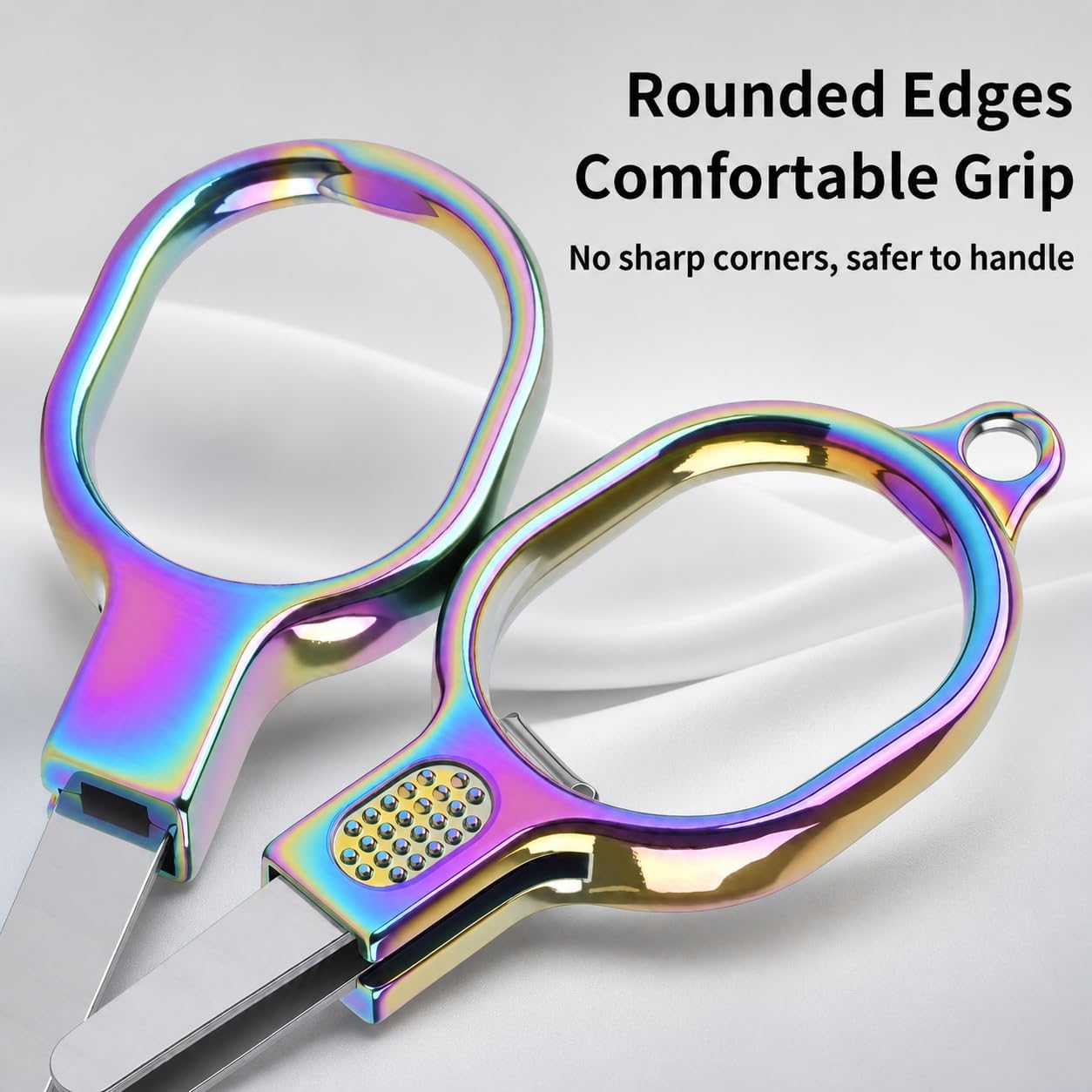 2PCS Mini Folding Scissors, Small Badge Scissor Travel, Foldable & Portable