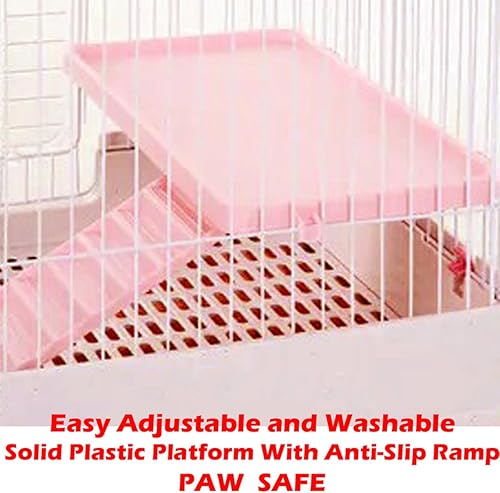 Miniatura 3 de Jaula para mascotas de interior de 5 niveles para conejillos de indias, hurones, chinchilla, corralito de juegos, conejo, con plataforma sólida y