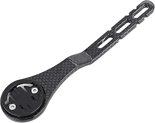 Keenso Bike Computer Holder Bicycle Computer Holder Bike Computer Mount, Carbon Fiber Plastic Bicycle Computer Handle Bar Mount Bracket Bicycle Computer Holder for Garmin Bryton
