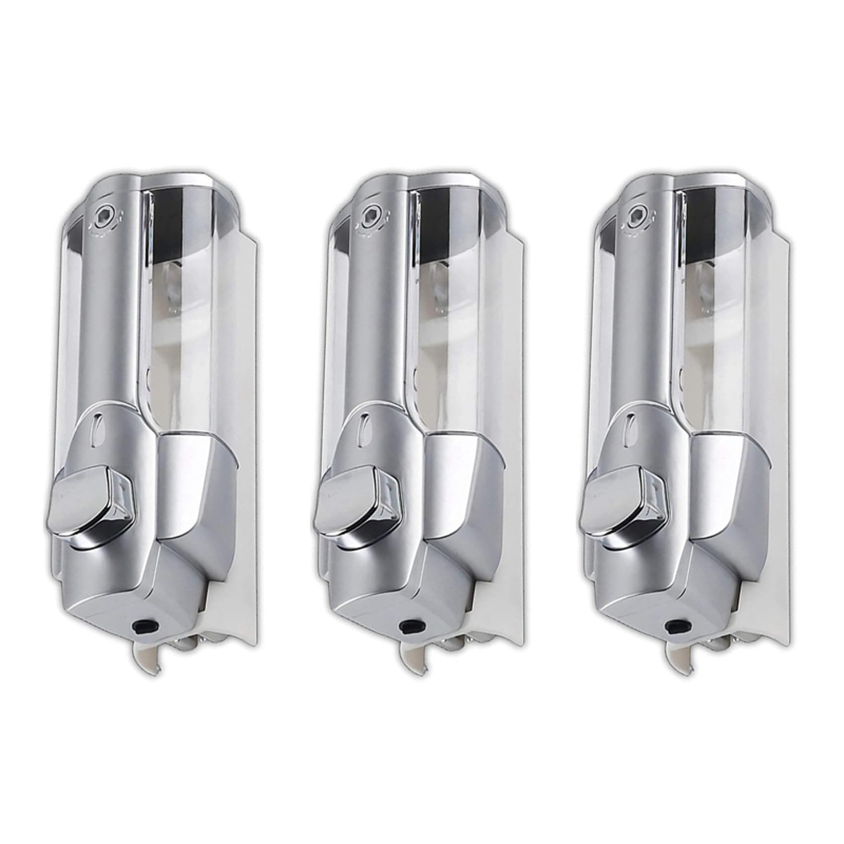Hndhbfgrt 3X Soap Dispenser, Hand Dispenser Wall Mounted, Hand Gel Dispenser Manual 350Ml, Shower Gel, Shampoo Dispensers