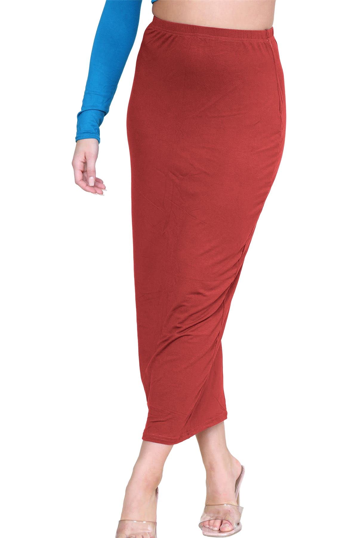 Hamishkane Women's Rust Hamishkane® Skirts Elasticated Waist, Casual Summer Midaxi Skirts Uk, Plain Bodycon Tube Maxi Skirts, Soft Jersey, Midi Skirt Long Pencil Skirt