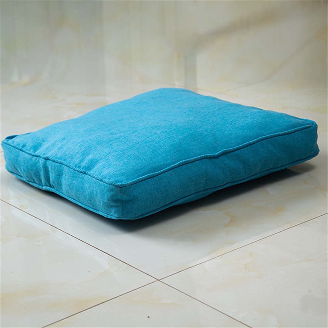 ping bu 10cm Thick Chair Seat Pads 45x45/50x50cm,Soft Booster Cushion Seat Pad Cotton Filling Chair Seat Cushions for Home Floor Office (60 * 60cm,Blue)