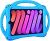 TopEsct Kids Case for iPad mini 7 (A17 Pro) 2024 /iPad Mini6 2021, Shockproof Silicone Cover with Handle Stand for 8.3 iPad mini 6th/7th Gen,Blue