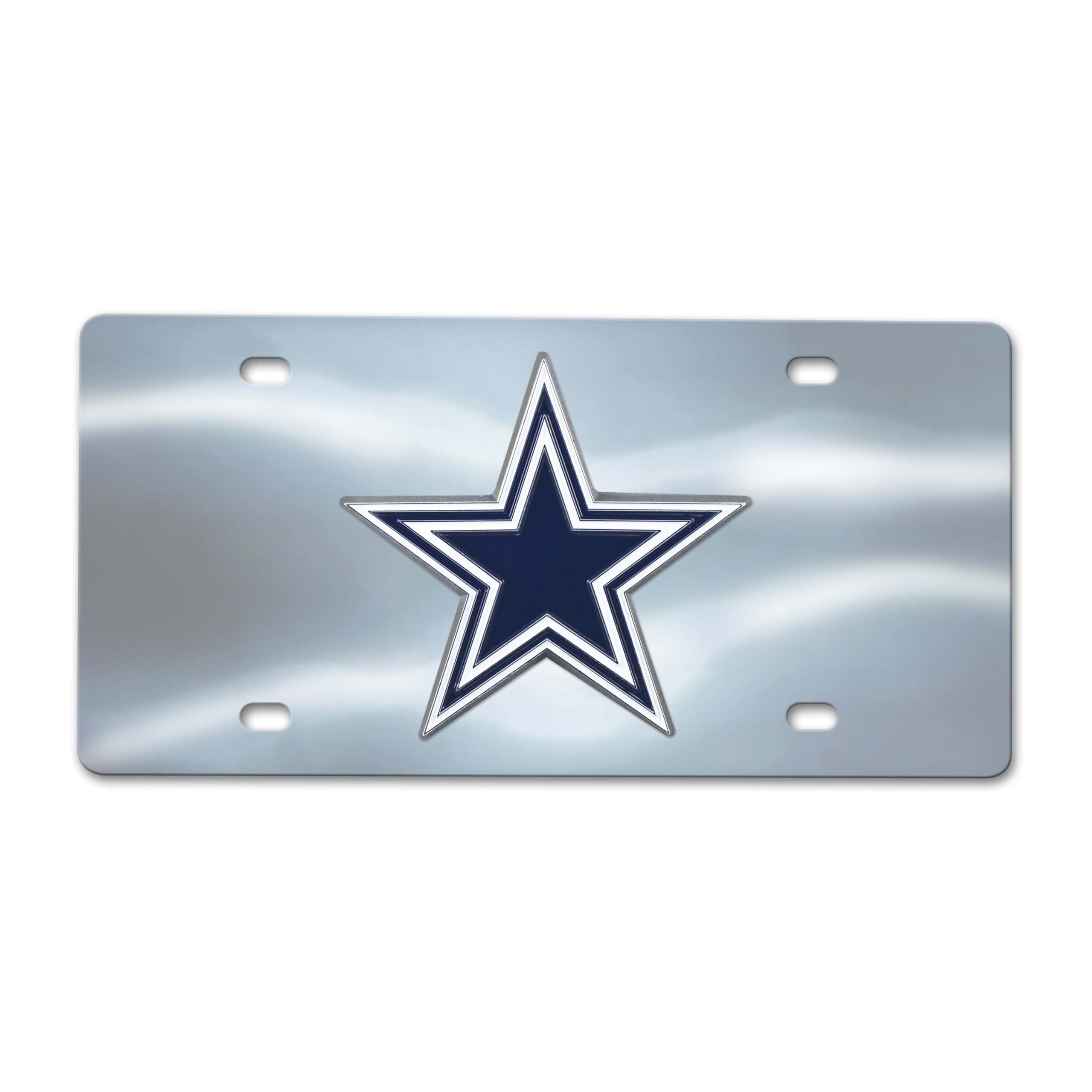 NFL Dallas Cowboys Unisex Dallas CowboysLicense Plate, Chrome, 6"x12"