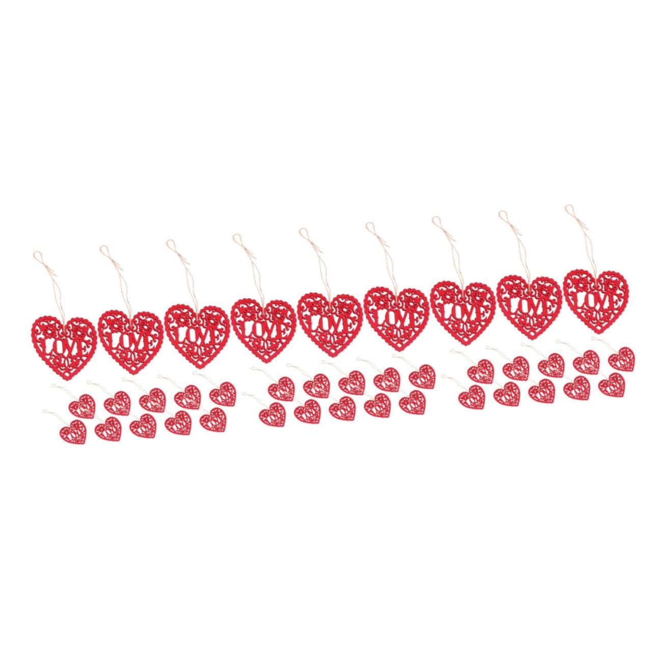 Abaodam 90stücke Holzherzen Dekorationen Für Hochzeiten Valentinstag Bastelprojekte Große Hölzerne Herzscheiben Bemalbar Mit Aufhängung Für Kreative Gestaltung