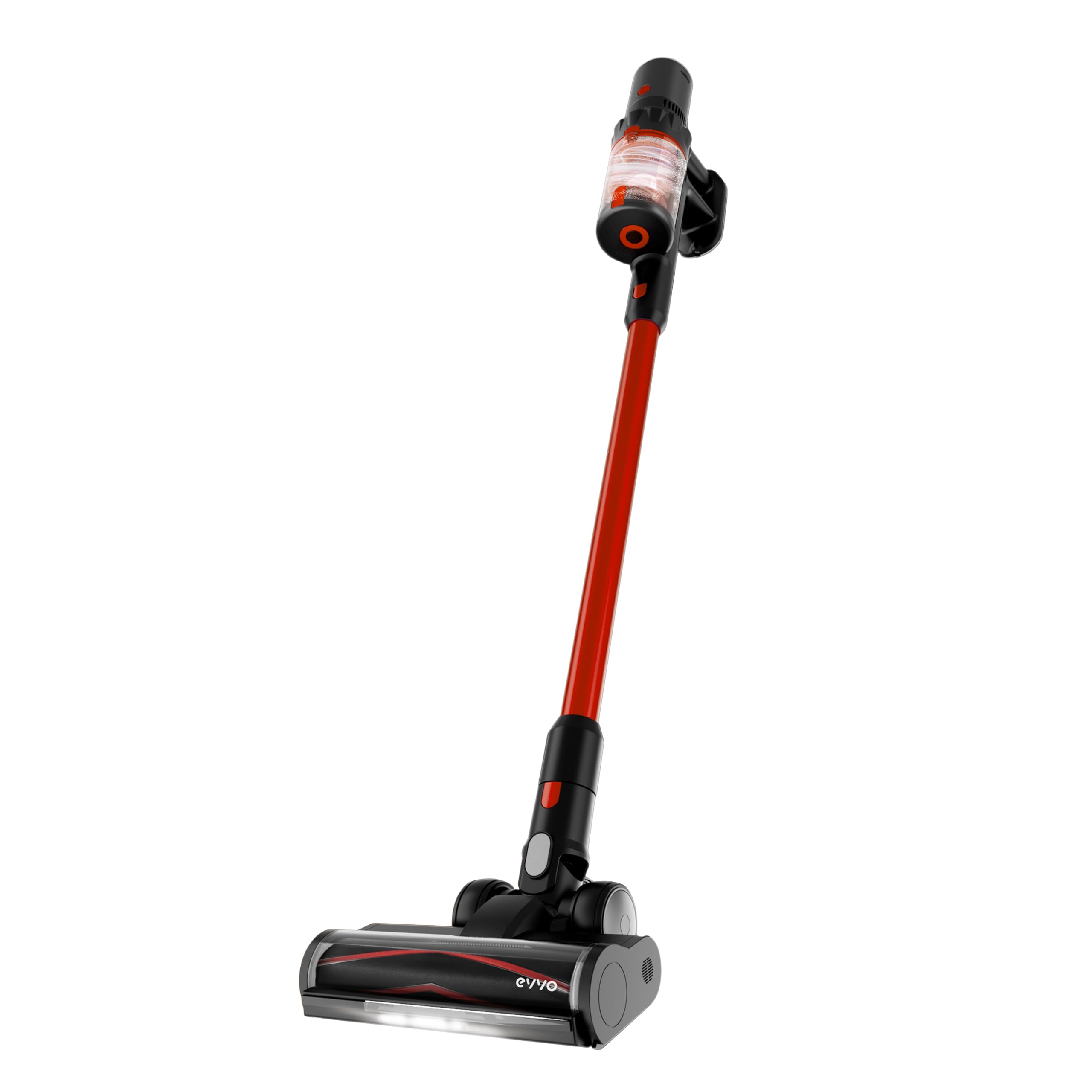 EVVO Aspiradora sin Cable, Batería de 29,5 V, Potencia de succión de 150 AW, hasta 70 Minutos de Autonomía, Múltiples Accesorios, Cepillo multifibras con iluminación LED (Ai36)
