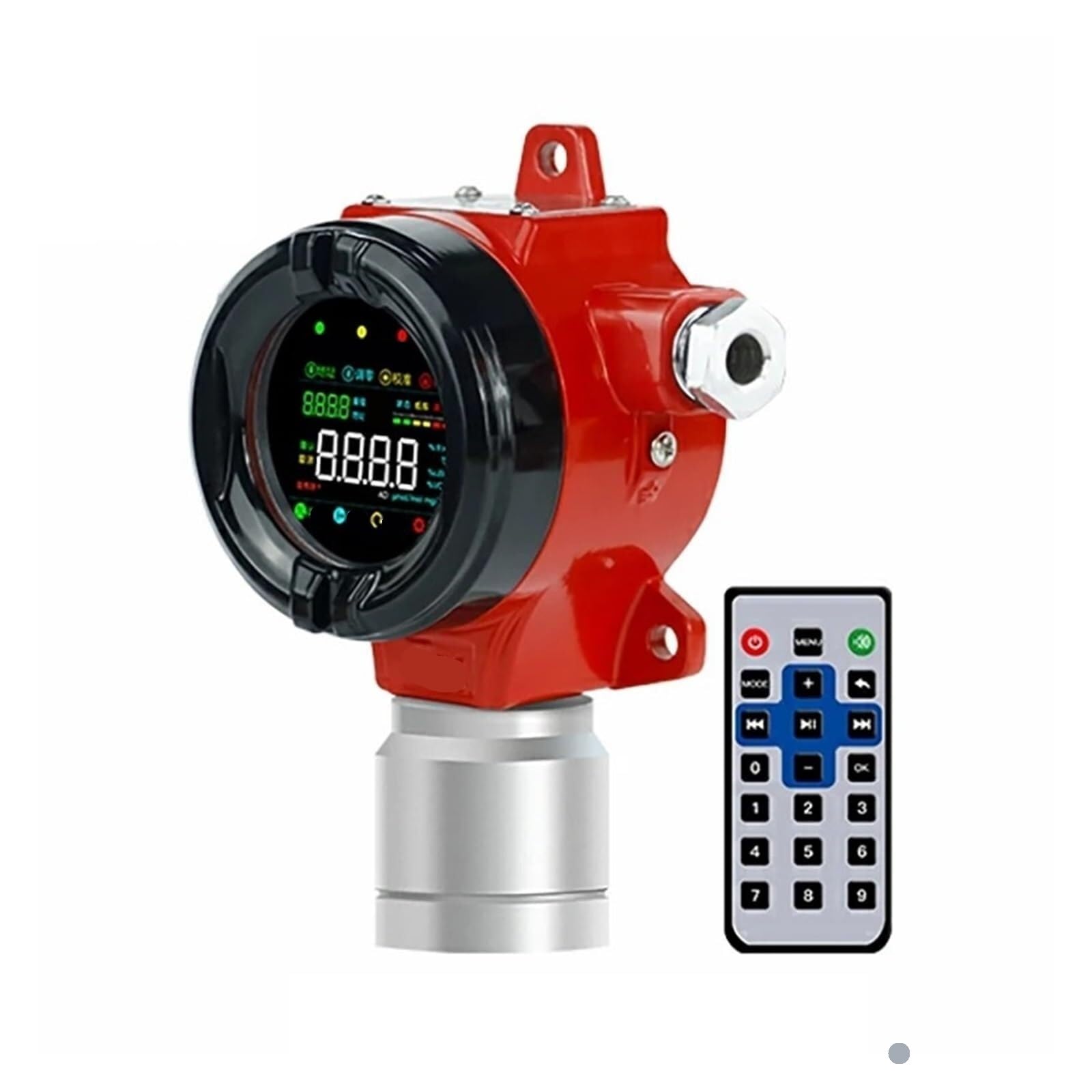 Amrttwy Red Natural Gas Detector， Gas Detector Fixed Explosion-Proof Combustible Gases Detection Analyzers For Work And Home