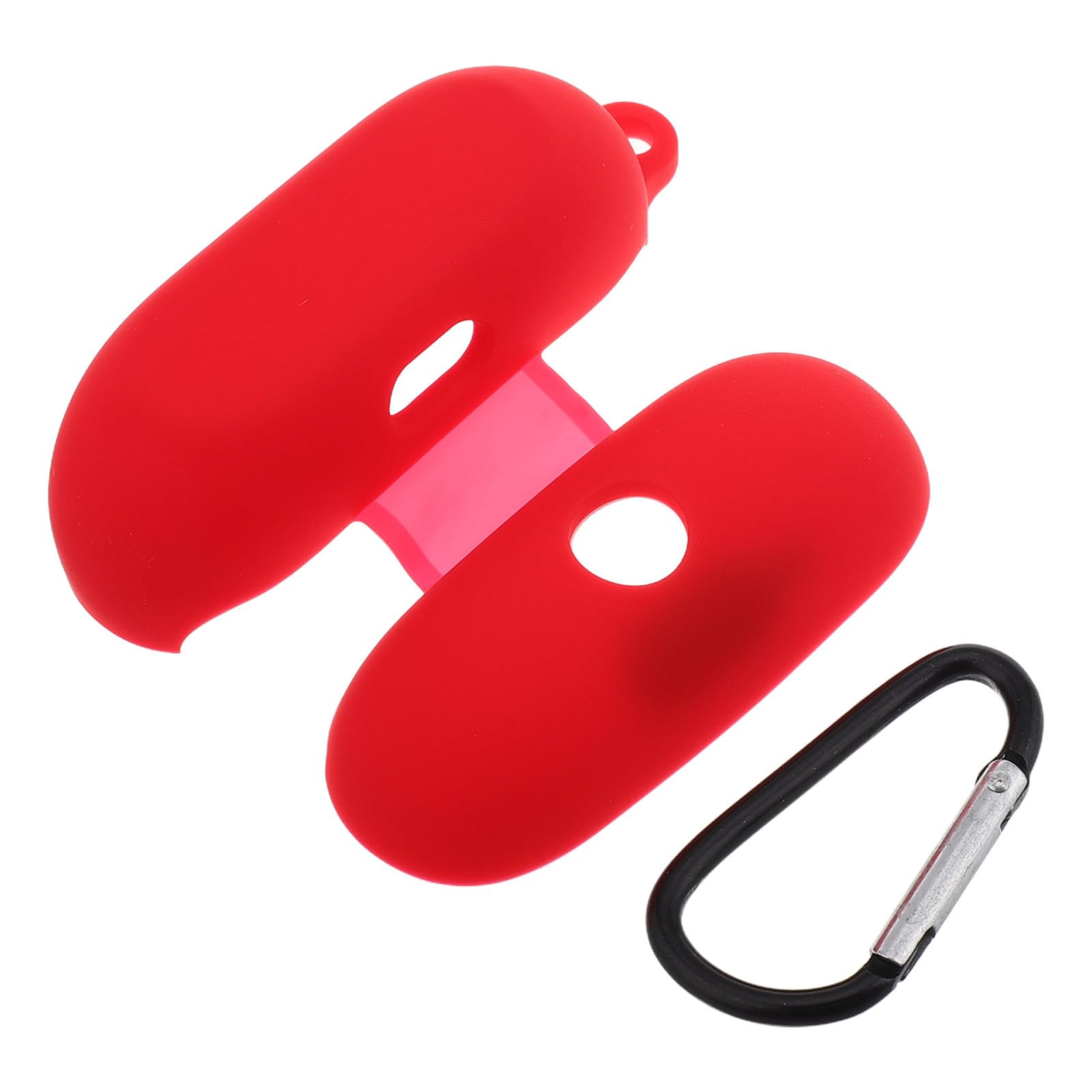 LALAFINA Silicone Protective Earbuds Case with Carabiner Compatible with Beats Solo Buds, Red Silicone Ear Bud Cover for Travel and Daily Use