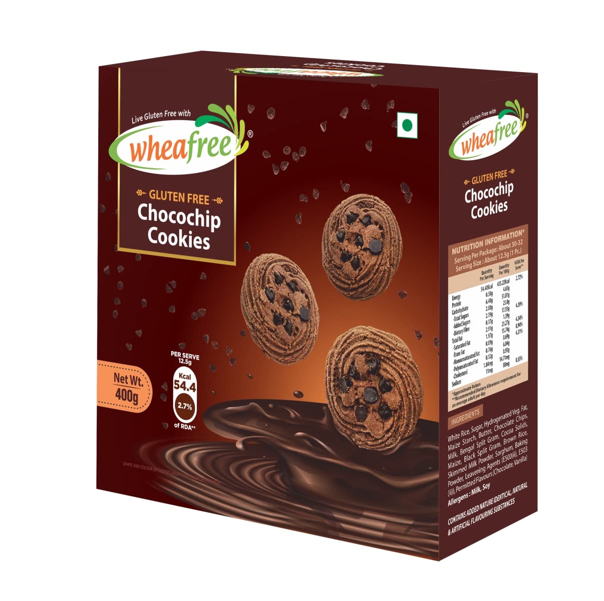 Wheafree Gluten Free Chocochip Cookies - 400gm (Pack of 1) | Crispy & Crunchy | Best Tea Time Snacks | 100% Wholesome Ingredients (B0B777WH5Q) Amazon Price History, Amazon Price Tracker
