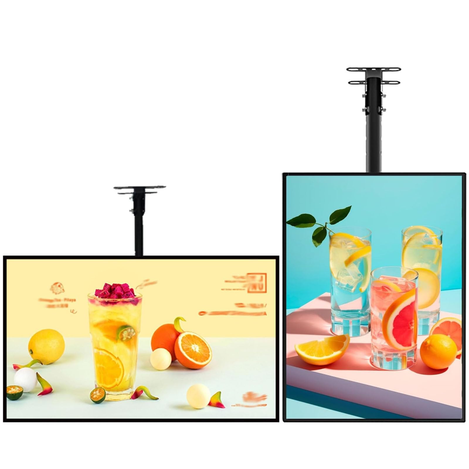 Wyświetlacz Digital Signage z tablicą menu LED, ramka zatrzaskowa do montażu na ścianie w kawiarniach i sklepach